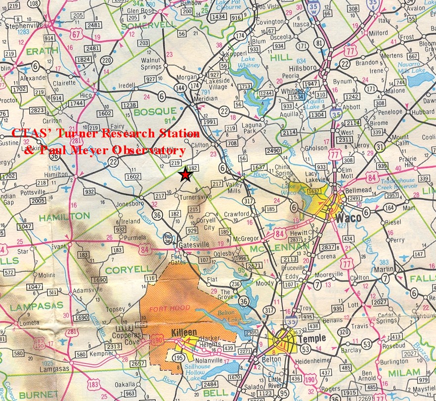 Map to CTAS Turner Research Station